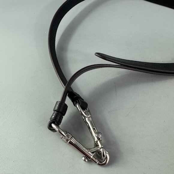 Coach Black Leather with Silver-tone Hardware Adjustable Strap - Picture 6 of 10